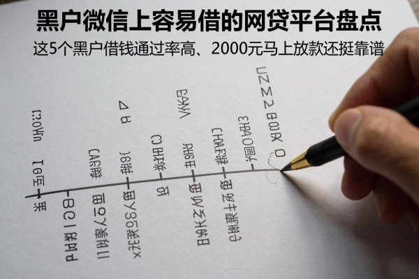 适合黑户微信上容易借的网贷平台盘点,这5个黑户借钱通过率高、2000元马上放款还挺靠谱