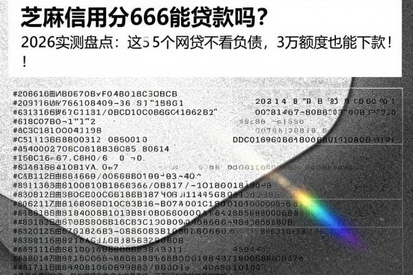 芝麻信用分666能贷款吗？2026实测盘点：这5个网贷不看负债，3万额度也能下款！