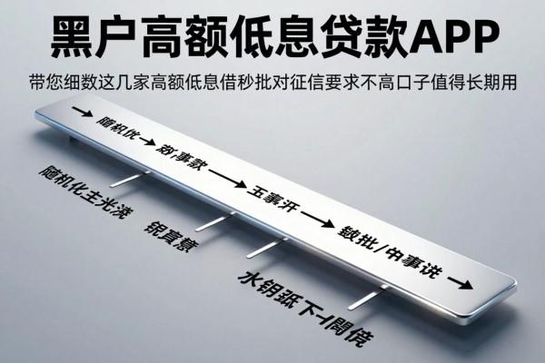 黑户高额低息贷款app，带您细数这几家高额低息借款秒批对征信要求不高口子值得长期用