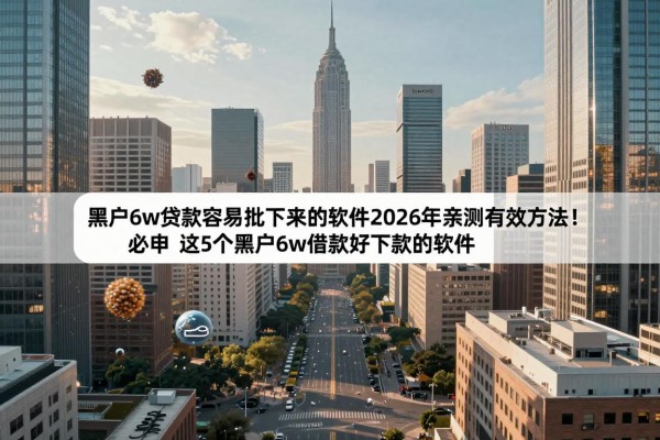 黑户6w贷款容易批下来的软件2026年亲测有效方法!必申这5个黑户6w借款好下款的软件