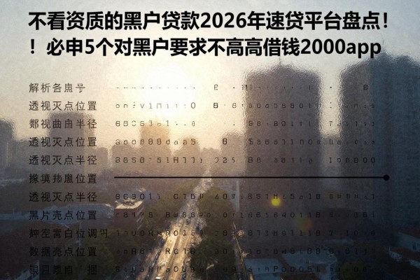 不看资质的黑户贷款2026年速贷平台盘点!必申5个对黑户要求不高的借钱2000app