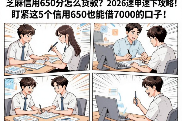 芝麻信用650分怎么贷款?2026速申速下攻略!盯紧这5个信用650也能借7000的口子