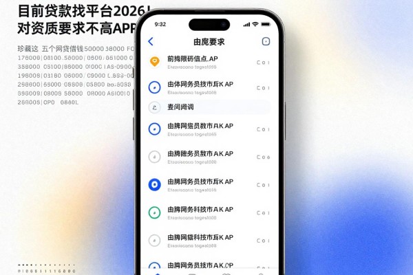 目前贷款借钱平台2026!珍藏这五个网贷借钱50000对资质要求不高app