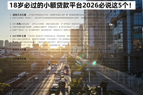 18岁必过的小额贷款平台2026必说这5个！本文为您全面陈列！