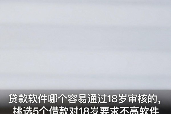 贷款软件哪个容易通过18岁审核的,挑选5个借款对18岁要求不高软件