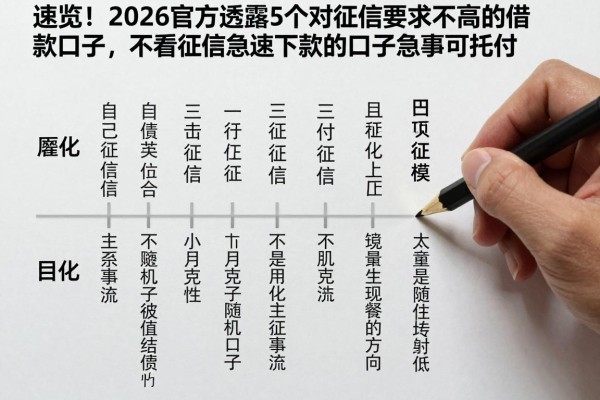 速览!2026官方透露5个对征信要求不高的借款口子,不看征信急速下款的口子急事可托付