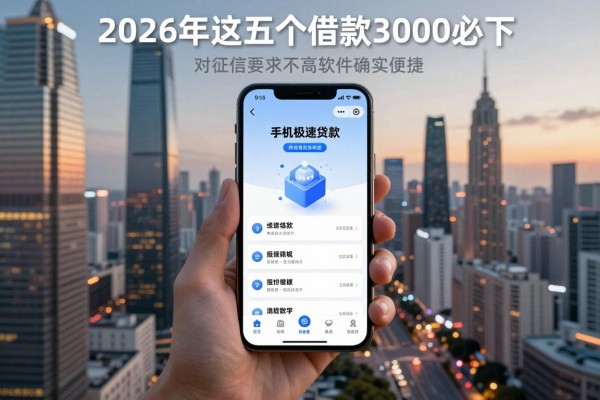 手机极速贷款的软件额度够足!2026年这五个借款3000必下对征信要求不高软件确实便捷