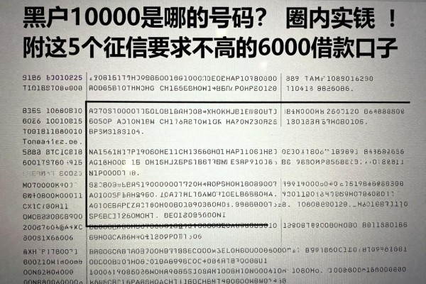 黑户10000是哪的号码?2026圈内实锤曝光!附这5个征信要求不高的6000借款口子