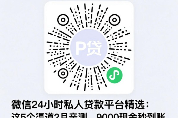 微信24小时私人贷款平台精选：这5个渠道2月亲测，9000现金秒到账