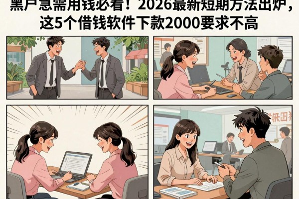 黑户急需用钱必看!2026最新短期方法出炉,这5个借钱软件下款2000要求不高