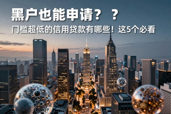 黑户也能申请？门槛超低的信用贷款有哪些！这5个必看
