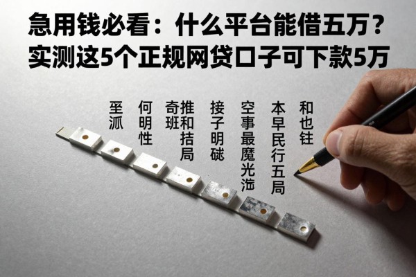 急用钱必看:什么平台能借五万?实测这5个正规网贷口子可下款5万