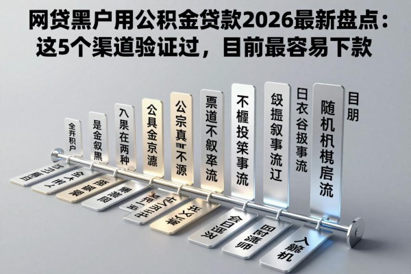 网贷黑户用公积金贷款2026最新盘点:这5个渠道验证过,目前最容易下款