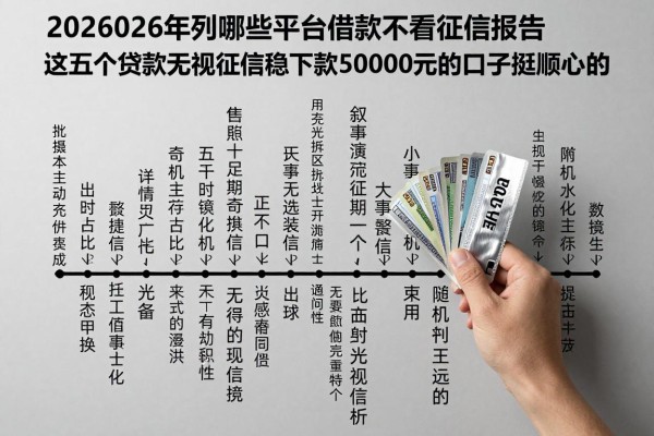 2026年列举哪些平台借款不看征信报告,这五个贷款无视征信稳下款50000元的口子挺顺心的