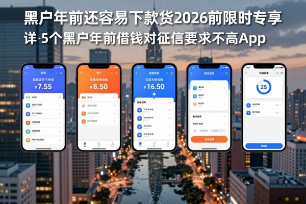 黑户年前还容易下款的网贷2026年限时专享！详述​这5个黑户年前借钱对征信要求不高app