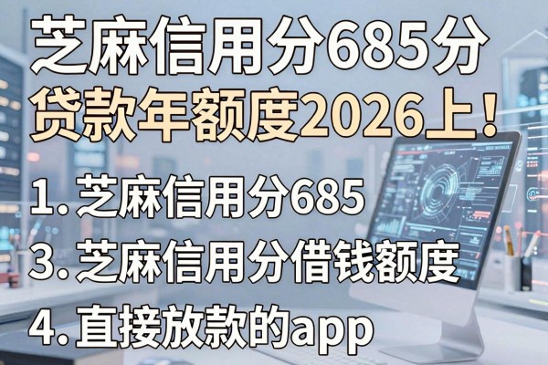 芝麻信用分685分贷款额度2026年赶紧跟上！深度归纳这5个芝麻信用分685借钱额度直接放款的app
