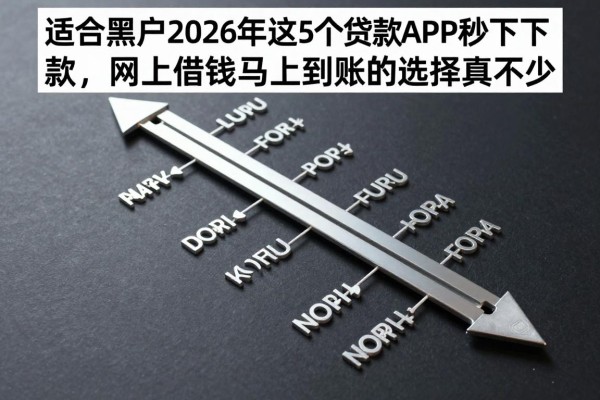适合黑户2026年这5个贷款APP秒下款，网上借钱马上到账的选择真不少