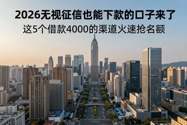 高炮逾期必看!2026无视征信也能下款的口子来了,这5个借款4000的渠道火速抢名额