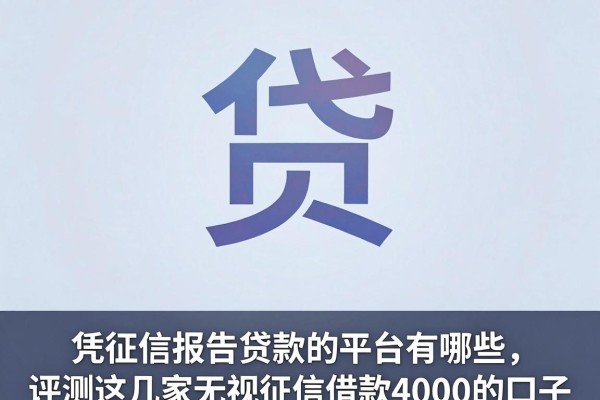 凭征信报告贷款的平台有哪些,评测这几家无视征信借款4000的口子