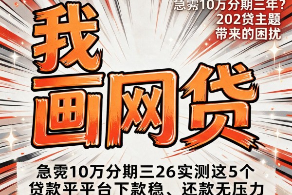 急需10万分期三年?2026实测这5个贷款平台下款稳、还款无压力