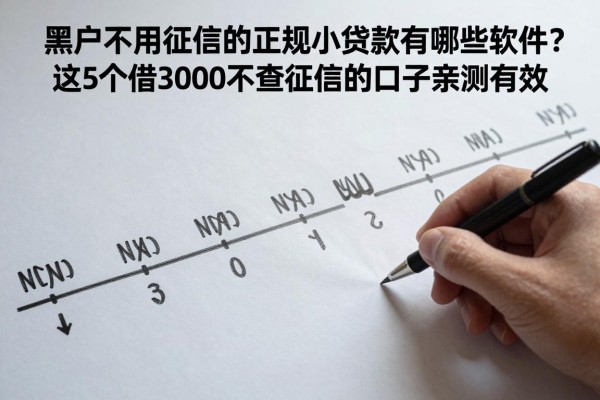 黑户不用征信的正规小额贷款有哪些软件?这5个借3000不查征信的口子亲测有效
