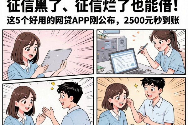 征信黑了、征信烂了也能借!这5个好用的网贷APP刚公布,2500元秒到账