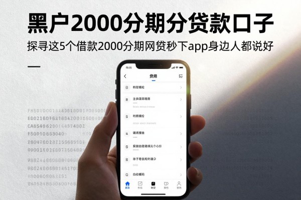 黑户2000分期小额贷款口子,探寻这5个借款2000分期网贷秒下app身边人都说好