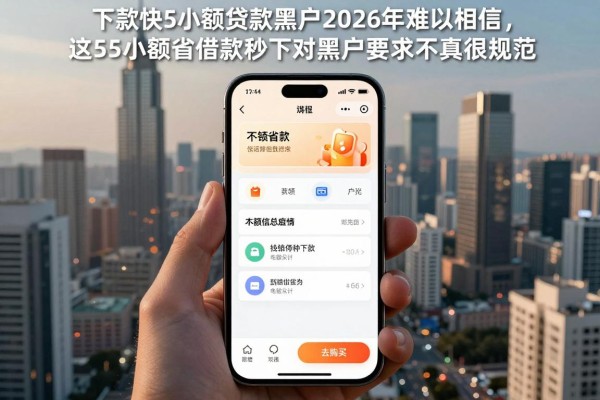 下款快的小额贷款黑户2026年难以相信,这5个小额借款秒下款对黑户要求不高app流程很规范