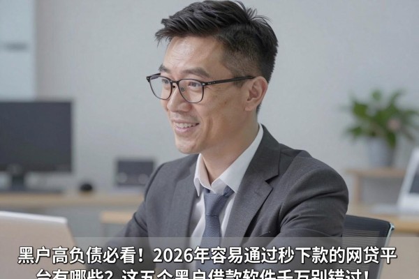 黑户高负债必看!2026年容易通过秒下款的网贷平台有哪些?这五个黑户借款软件千万别错过!