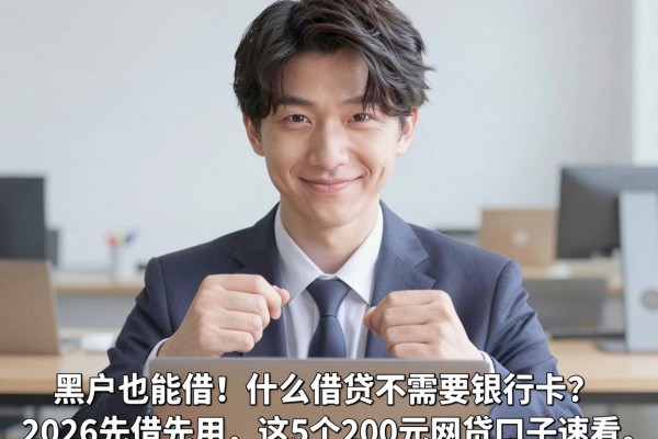 黑户也能借!什么借贷不需要银行卡?2026先借先用,这5个200元网贷口子速看
