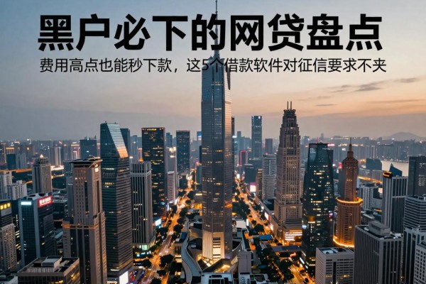 黑户必下的网贷盘点:费用高点也能秒下款,这5个借款软件对征信要求不高