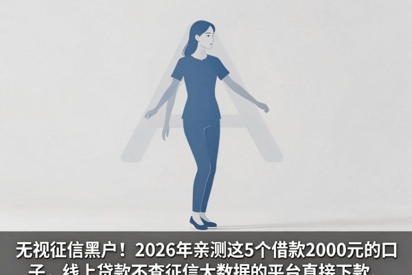 无视征信黑户！2026年亲测这5个借款2000元的口子，线上贷款不查征信大数据的平台直接下款