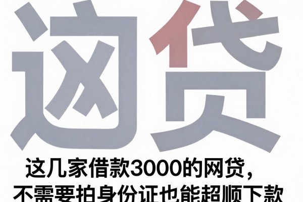 这几家借款3000的网贷,不需要拍身份证也能超顺下款