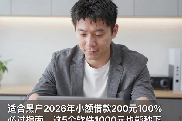 适合黑户2026年小额借款200元100%必过指南，这5个软件1000元也能秒下