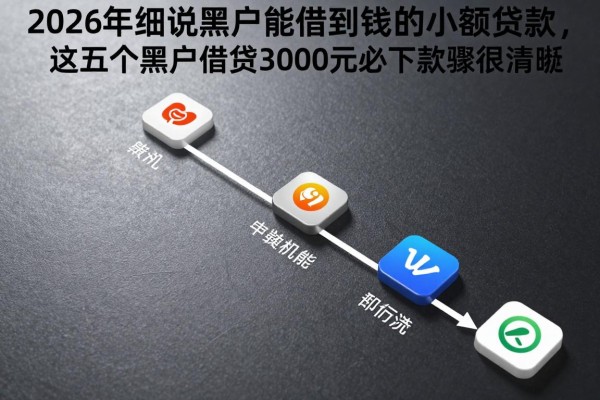 2026年细说黑户能借到钱的小额贷款,这五个黑户借钱3000元必下款的app步骤很清晰