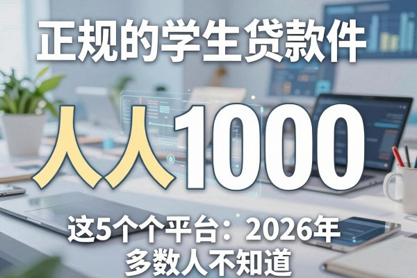 正规的学生贷款app人人1000，这5个平台2026年多数人不知道！