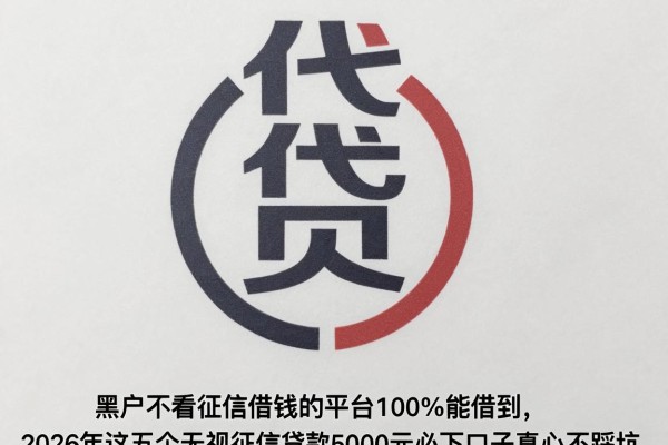 黑户不看征信借钱的平台100%能借到,2026年这五个无视征信贷款5000元必下口子真心不踩坑