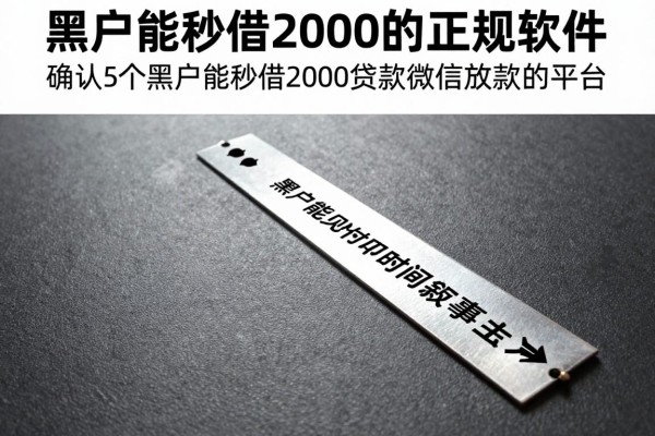黑户能秒借2000的正规软件,确认5个黑户能秒借2000贷款微信放款的平台