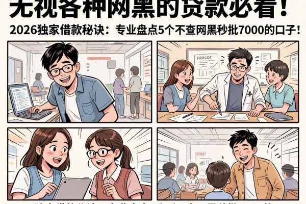 无视各种网黑的贷款必看!2026独家借款秘诀:专业盘点5个不查网黑秒批7000的口子