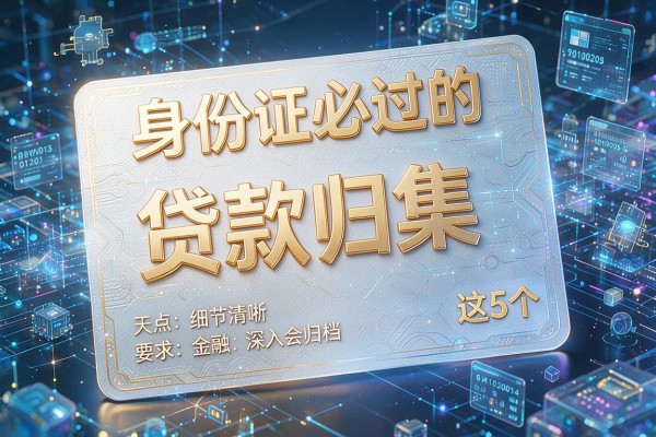 身份证必过的贷款归集这5个，本文为您深入归档！