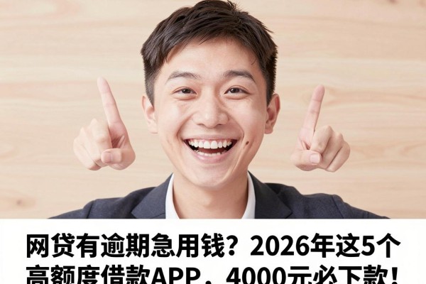 网贷有逾期急用钱？2026年这5个高额度借款APP，4000元必下款！