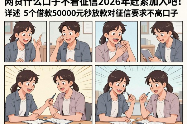 网贷什么口子不看征信2026年赶紧加入吧!详述5个借款50000元秒放款对征信要求不高口子