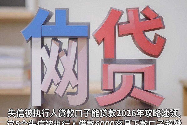 失信被执行人贷款口子能贷款2026年攻略速领,这5个失信被执行人借款6000容易下款口子超赞