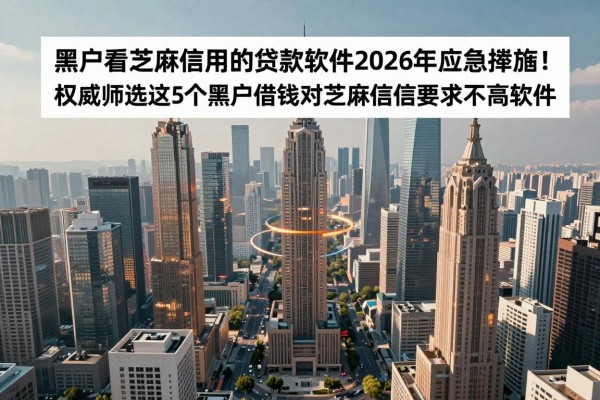 黑户看芝麻信用的贷款软件2026年应急举措!权威筛选这5个黑户借钱对芝麻信用要求不高软件