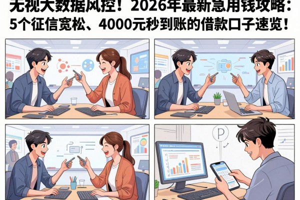 无视大数据风控!2026年最新急用钱攻略:5个征信宽松、4000元秒到账的借款口子速览