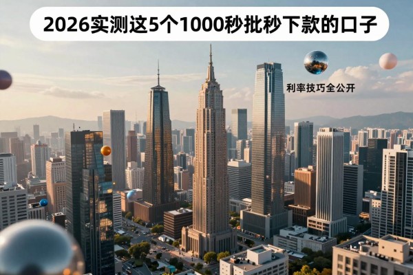 秒批秒下款!2026实测这5个1000秒批秒下款的口子,利率技巧全公开