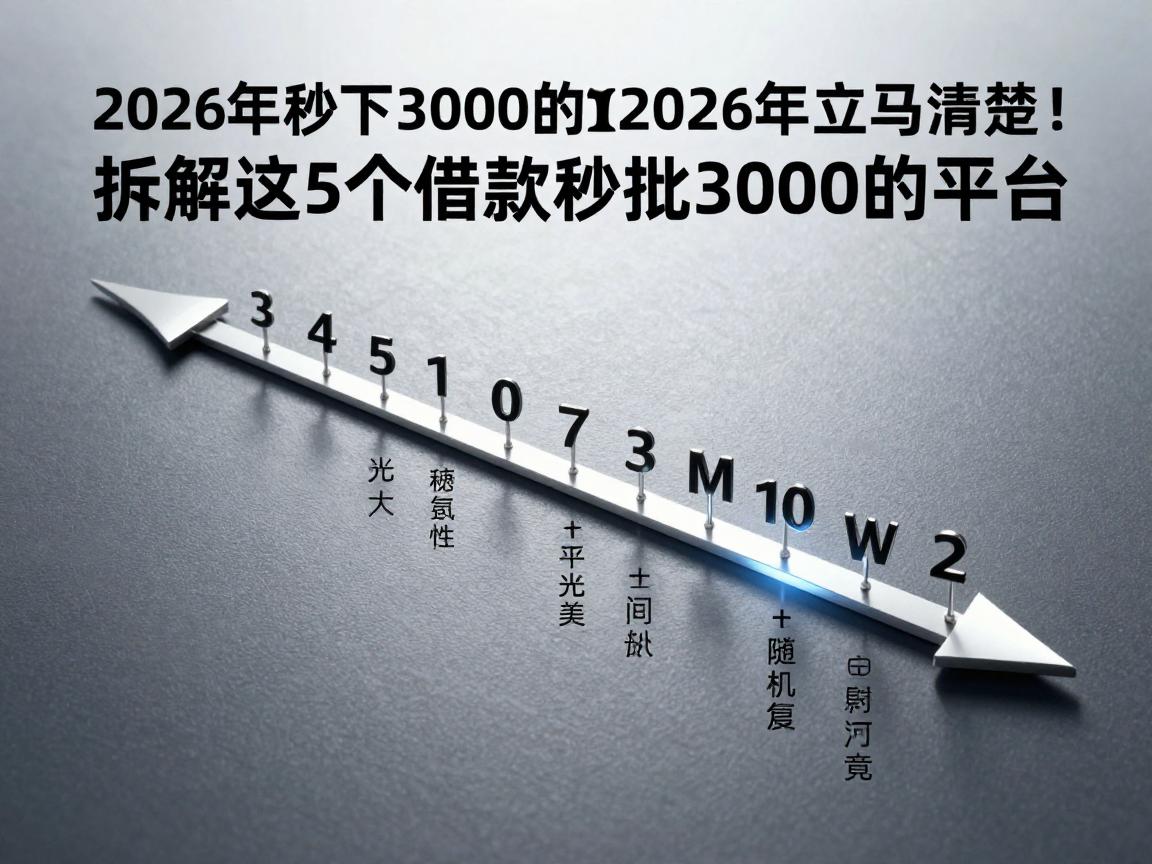 2026年秒下3000的网贷2026年立马清楚!拆解这5个借款秒批3000的平台