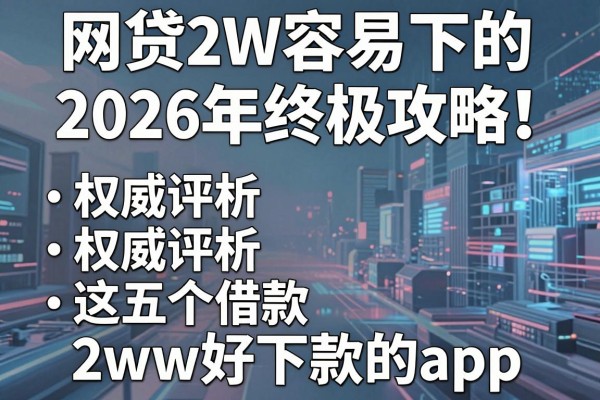 网贷2w容易下的2026年终极攻略!权威评析这五个借款2w好下款的app