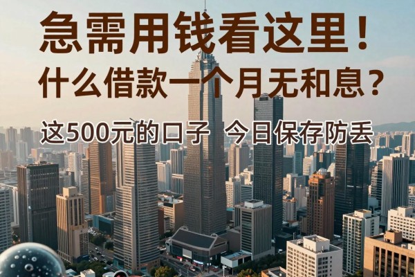 急需用钱看这里!什么借款一个月无利息?这500元的口子今日保存防丢