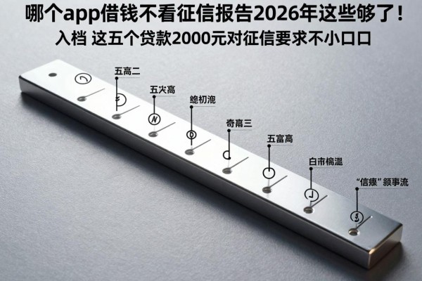 哪个app借钱不看征信报告2026年这些够了!入档这五个贷款2000元对征信要求不高口子
